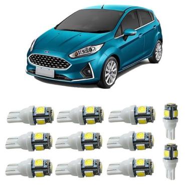 Imagem de Kit Led Interno Externo New Fiesta Teto Placa Ré Farolete