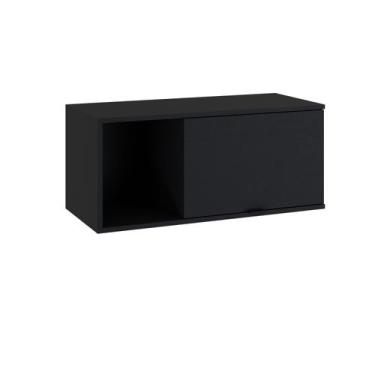 Imagem de Armário Aéreo C/Nicho e Porta Basculante 35x80x35cm - Metalig, Preto T