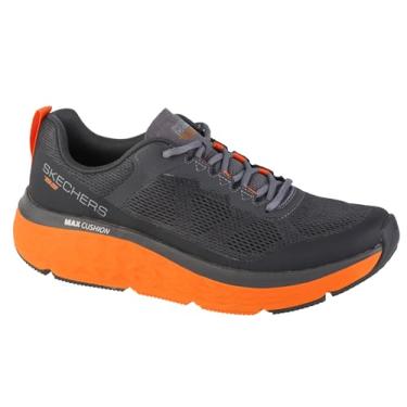 Imagem de Tênis Skechers Max Cushioning Delta Masculino Cinza e Laranja, Cor: Cinza/alaranjado, Tamanho: 39