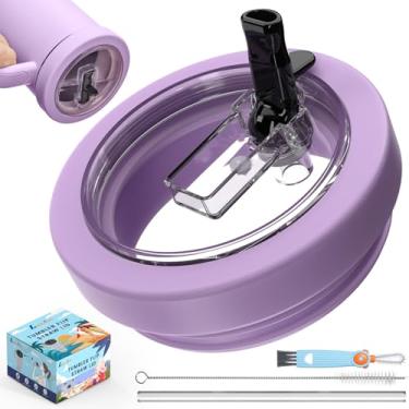 Imagem de Tampa flip de canudo à prova de vazamento de 850 g para Stanley Quencher, substituição de tampa de copo de 850 g para acessórios de copo Stanley, tampas de copo de silicone sem derramamento para copo