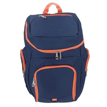 Imagem de Mochila de Basquete, Mochila de Bolsa de Futebol Com Ombro Duplo para Exercícios de Ginástica de Treinamento de Basquete (Laranja da Marinha)