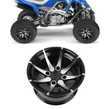 Imagem de Rim de Roda de Alumínio de Alumínio de 12 Polegadas, 235/30-12 25x10-12 Adequado para Veículos de Estrada DIY, Acabamento Metálico Elegante, Aumenta a Tração e o Controle