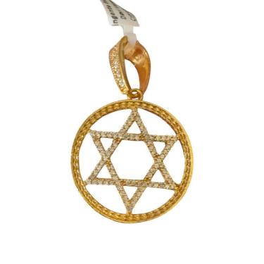 Imagem de Pingente Estrela De Davi - Banhado A Ouro 18K