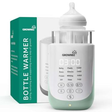 Imagem de GROWNSY Aquecedor de mamadeira Nutri com função inovadora de elevação automática, aquecedor de mamadeira rápido 10 em 1 com luz noturna, aquecedor de leite de retenção de nutrientes para todas as