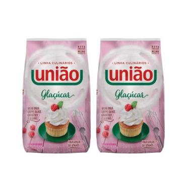 Imagem de Kit 2 Un. Açucar Refinado De Confeiteiro Glaçucar União 1kg