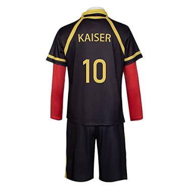 Imagem de AwwwCos Blue Lock Cosplay Isagi Yoichi Costume Red Football Jersey Basketball Sportswear Uniform Outfit Suits Unisex (No.10)