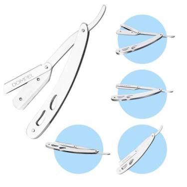 Imagem de Navalhete de Barbear Barbeiro Cabelereiro Rosto Navalha Retrátil Aço I