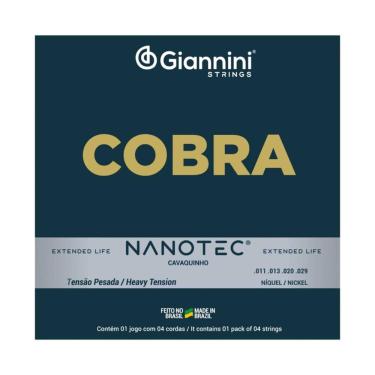 Imagem de Encordoamento giannini gescp pn cavaquinho niquel pesada protetiva nanotec