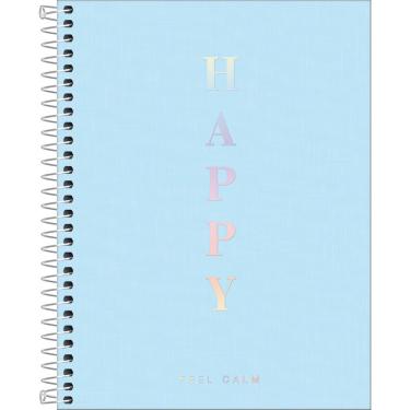 Imagem de Tilibra Caderno Espiral 10 Matérias 160 Folhas Capa Plástica Azul Happy