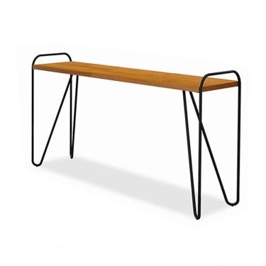 Imagem de Aparador Com Pés Em Metal Tubular Gênova Pinus / Metal Preto - Luapa