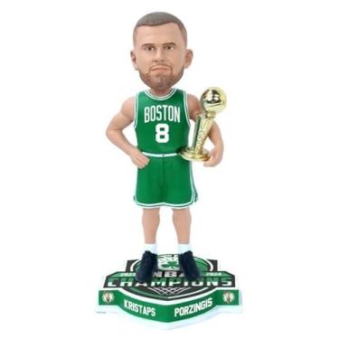 Imagem de FOCO Kristaps Porzingis (Boston Celtics) 2024 NBA Champs Bobblehead