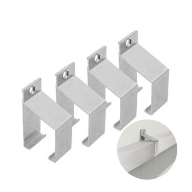 Imagem de Suporte Para Trilho de Porta de Correr 35 X 35 Mm Natural 4 Peças - Pe
