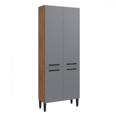 Imagem de Paneleiro Duplo Giovanna 4 Portas Freijó/Cinza - Irm Móveis