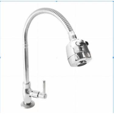 Imagem de Torneira Gourmet Monocomando De Cozinha Tubo Bica Móvel Flexível De Me