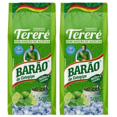Imagem de 2 Erva Mate Tereré BARÃO LIMÃO FRESH Menta Sem Glúten 500g - barao