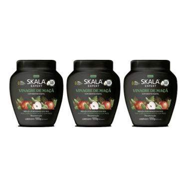 Imagem de Creme Skala 1Kg Vinagre De Maçã Com Keratina-Kit C/3Un