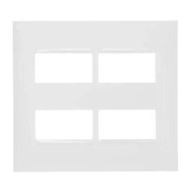 Imagem de Placa 2+2 Postos Separados 4X4 Branca 618514BC - Legrand Pial PLUS +