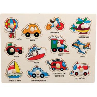 Imagem de Brinquedo Pedagógico de Madeira Encaixe Divertido com Pinos 2 - Toy MI