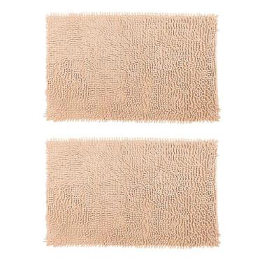 Imagem de Kit 2 Tapetes para Banheiro Bolinha Antiderrapante 38x58cm Microfibra 