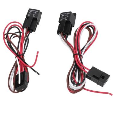 Imagem de 12VDC Kit de Fiação de Ventilador Elétrico Duplo Com Termostato e Sensor de Temperatura, Kit de Resfriamento de Radiador de 40 Amp para Ventiladores de 10-16 Polegadas