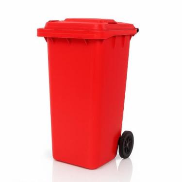 Imagem de Lixeira Grande Coleta Seletiva Container Carro Coletor Lixo 120l C/ Ro