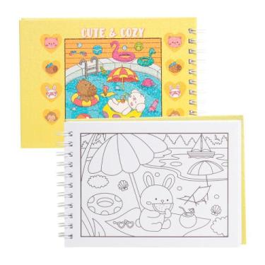 Imagem de Livro Para Colorir Infantil Comfy Cozy Capa Dura Divertido - Toys 2u, 