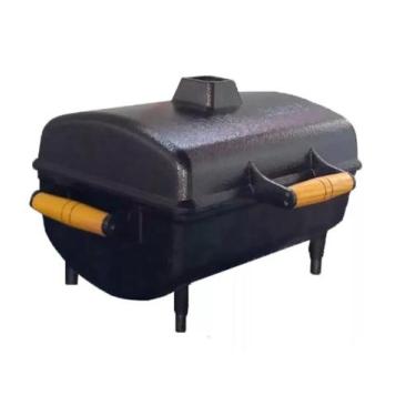 Imagem de Churrasqueira Bafo Carvao Durafort Perola Premium em Alumínio Preta - 