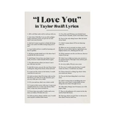Imagem de Taylor Swift Lyrics Afirmations I Love You Poster Canvas Wall Art Home