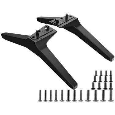 Imagem de Yemotopro Suporte para LG TV, pernas de TV para LG, atualizado, pernas de suporte de substituição para LG TV de 55 polegadas, TVs de 50 polegadas, televisão de 49 polegadas, preto