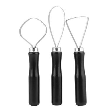 Imagem de 3 PCSET Wood Pottery Tone Sculpture Grande Loop Tool, Adequado para Escultura e Artesanato Fino