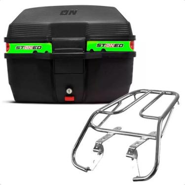 Imagem de Bau Moto Bauleto Stoned 35 Litros Bagageiro Titan 125 95/99 (Verde)