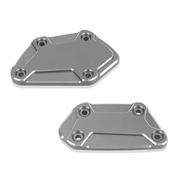 Imagem de Acc-Creativity Tampa do reservatório de fluido de freio dianteiro de alumínio para motocicleta, tampa do reservatório do cilindro mestre compatível com BMW R NINE T K1600B R1250RS R1200GS (titânio)