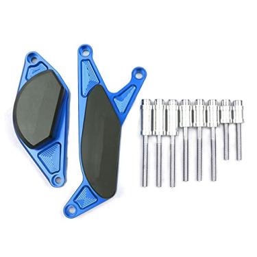 Imagem de Acc-Creativity Motocicleta CNC Alumínio Motor Crash Guard Case Frame Sliders Protector Proteção contra quedas Compatível com SUZUKI GSXR1000 01-08 GSX-S1000/F 15-18 GSR 400/600 06-11 (Azul)