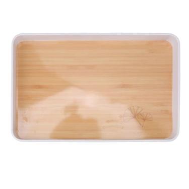 Imagem de Bandeja Retangular Plástica Empilhável para Documentos Livros Cosméticos Bandeja de Armazenamento Multiuso Com Design Simplista para Escola de Escritório (30x19.5cm / 11.8x7.7in)