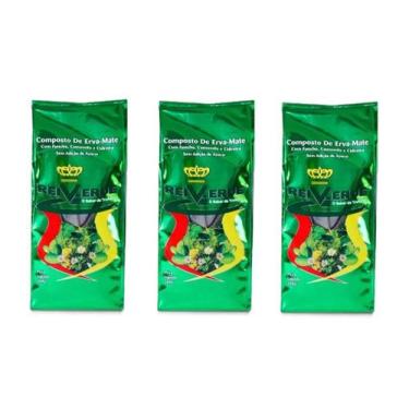 Imagem de Kit 3 Composto de Erva Mate Rei Verde 500g