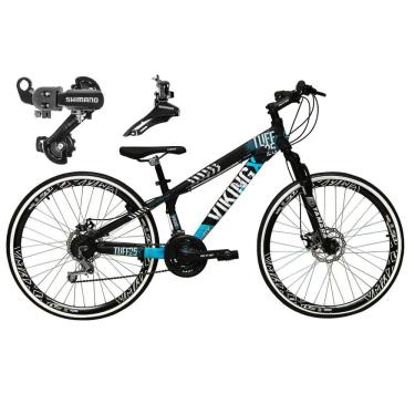 Imagem de Bicicleta Aro 26 Vikingx Tuff 21v Alumínio Câmbio Shimano Freio a Disco Aros Vmaxx Preto