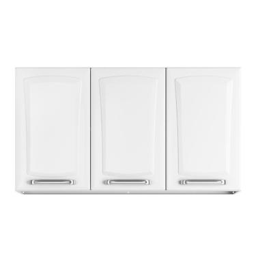 Imagem de Armário De Cozinha E Lavanderia Com 3 Portas Aéreo Modulo Suspenso Itatiaia Aço Tarsila 0,80m Branco Branco