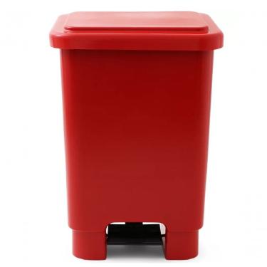 Imagem de Lixeira 100L Retangular C/ Pedal Vermelho Lar Plasticos 255