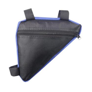 Imagem de Deevoka Bolsa para Quadro de Bicicleta, Modelo Triangular, Compartimento Impermeável, para Tubo Dianteiro, Preto Azul