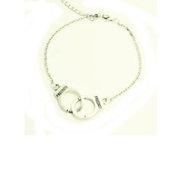 Imagem de Pulseira Policial Algema Freedom Delegacia Níquel - Milena Folheados