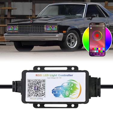 Imagem de ZJUSDO Caixa De Controle Bluetooth Rgb Com Modo Música E Função Sensibilidade Microfone Para Faróis Led 4X6