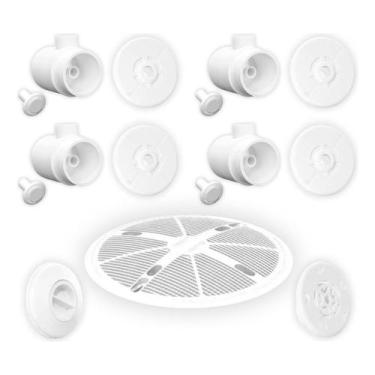 Imagem de Kit Dispositivo Bocais Piscina 4 Hidro+1 Asp+1 Sucção+1 Ralo - NoBrand