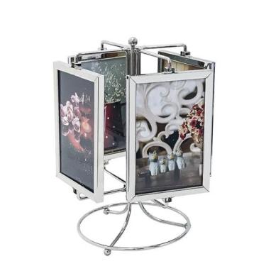 Imagem de Porta Retrato Carrossel Giratório Triplo 8 Fotos Retrato - Sanxia