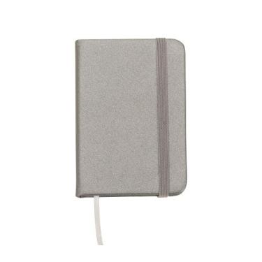 Imagem de Caderneta Tipo Moleskine Bolso Anotações Lisa Prata - Serv Color