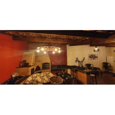 Imagem de Luminária Pendente Roda de Carroça Rústico - ORIGINAL