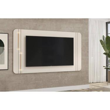 Imagem de Painel Home p/ TV até 75 Pol Ariana 241x132cm Off White - DJ Móveis