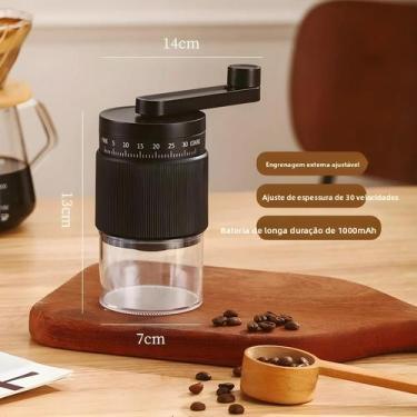 Imagem de Moedor De Café Automático Italiano Portátil, Recarregável, Feito À Mão