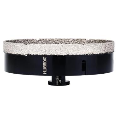 Imagem de DKIBBITH Broca De Núcleo De Diamante Seco, Serra Copo Para Azulejos, Cerâmica, Porcelana, Granito, Quartzo, Mármore, Azulejos, Pedra, Tijolo, Bloco De Vidro Com Rosca 5/8-11, Rebarbadoras Angulares