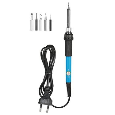Imagem de Chusui Ferro de solda de solda ajustável da temperatura 60W elétrica + 5 pontas de solda da substituição ajustadas CX