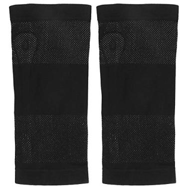 Imagem de Engrenagem de kneecap esportes equipamentos protetores de protetora Anticolisão respirável Absorção de choque de choque do núcleo Double Fish Scale Spring Support Lightweight Non (Par preto 【l】)